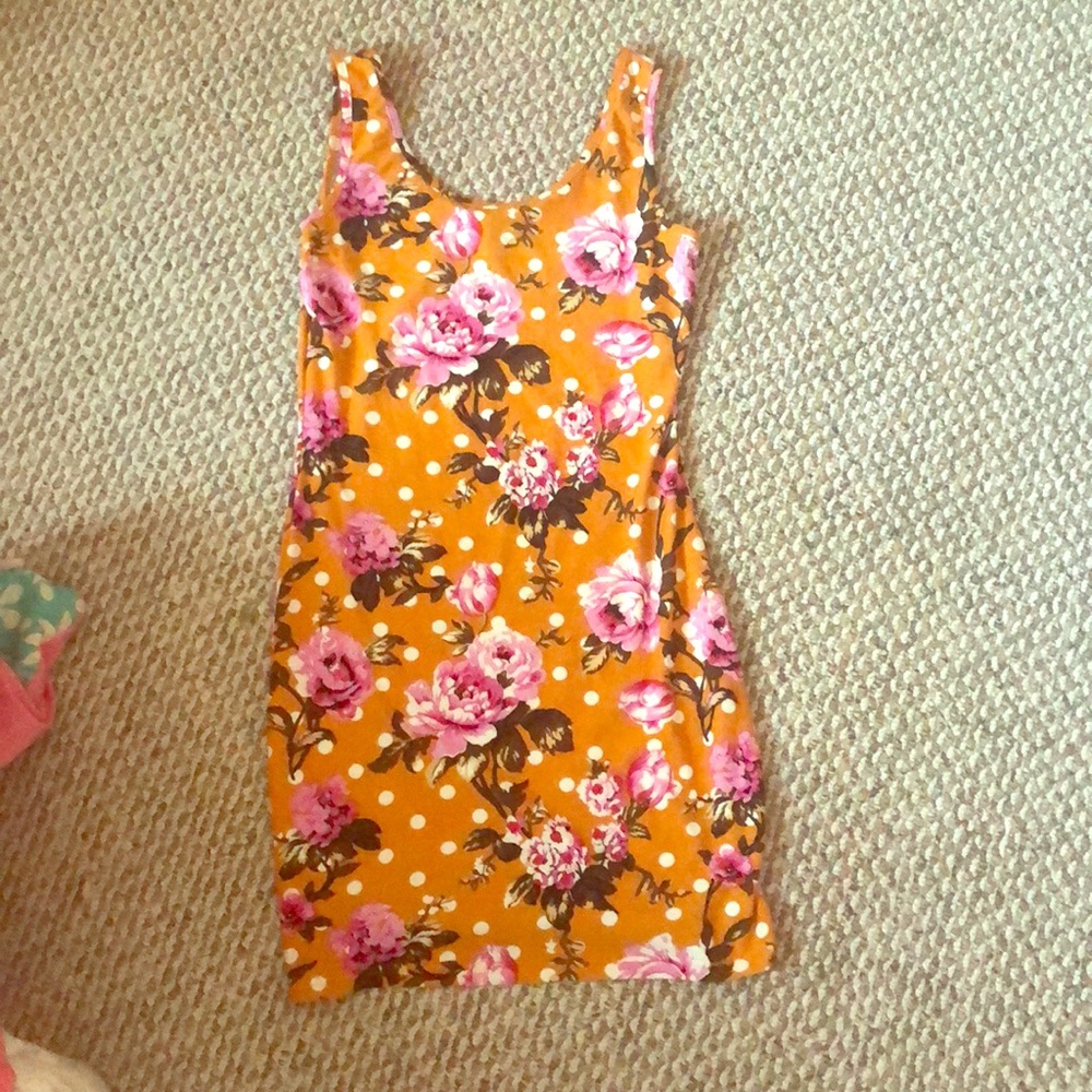 sunflower body-con mini dress